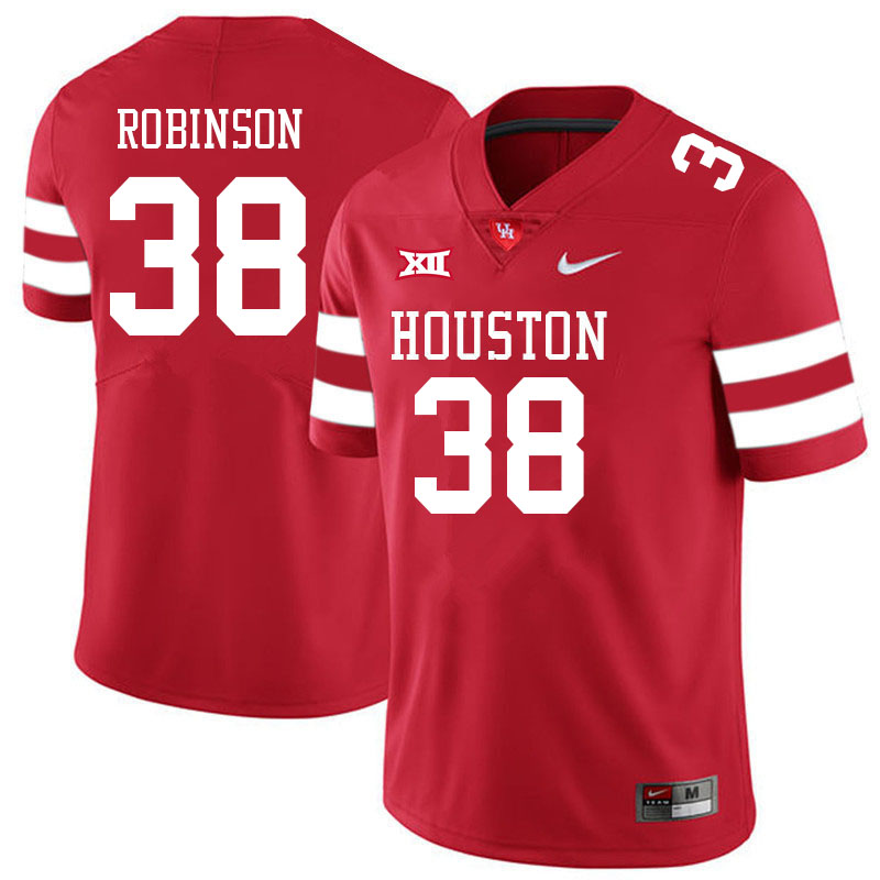 Men #38 Garyreon Robinson Houston Cougars College Big 12 Conference Football Jerseys Sale-Red